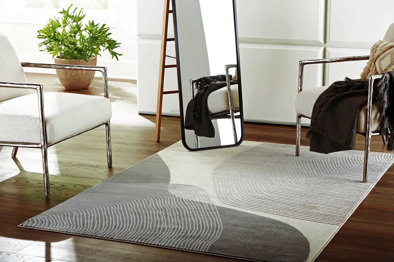 Winderburg Medium Rug In Gray and Ivory R406952