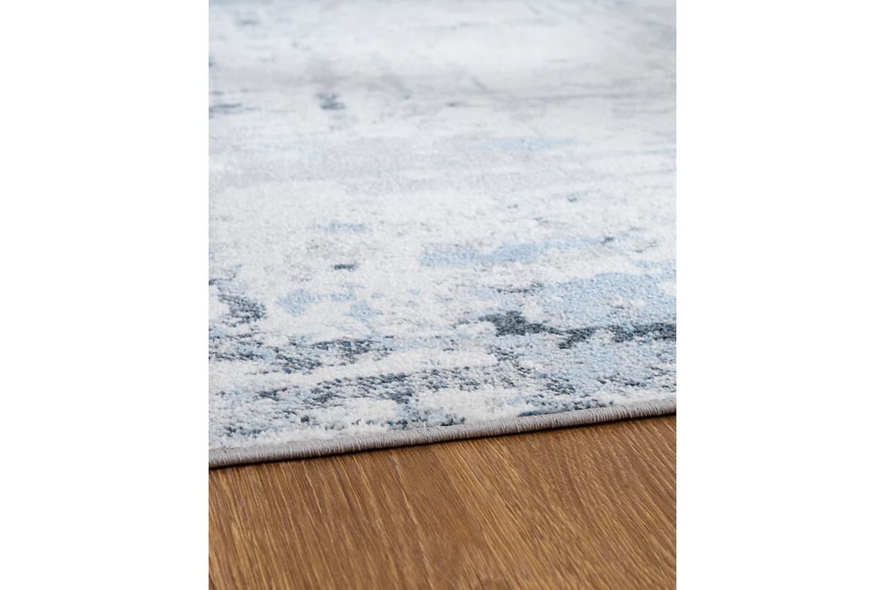 Emertonly 5 ft x 7 ft Washable Rug In Blue/Gray/White R406982