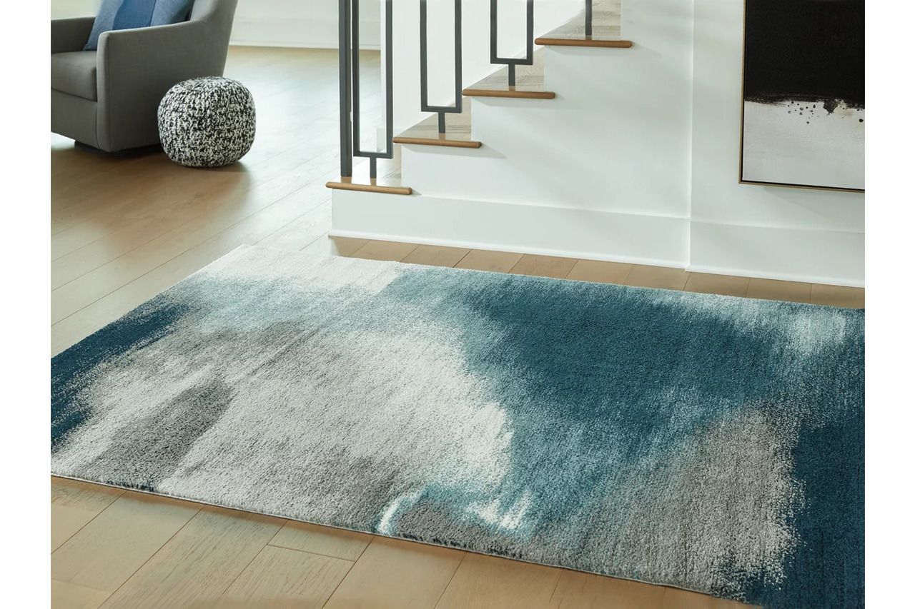 Brentward 5' x 7' Rug In Blue/Gray/Ivory R407082
