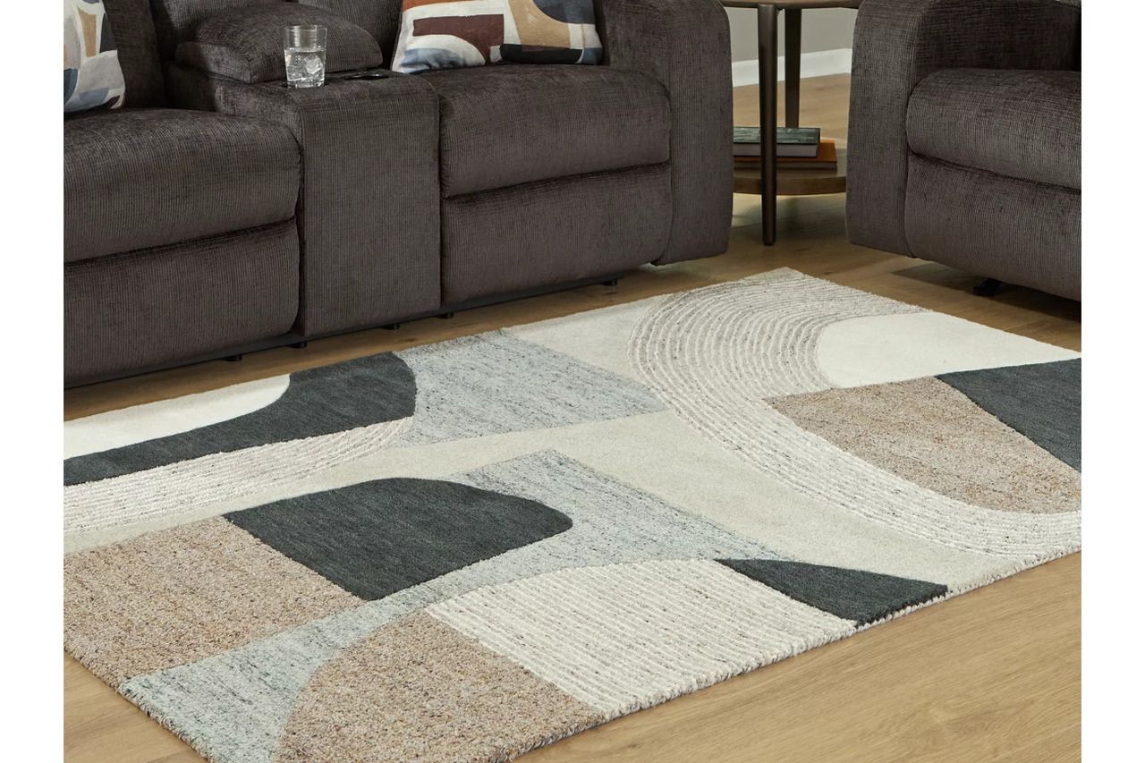 Edrickhill 5' x 7' Rug In Grayish Teal/Taupe/Cream R407122