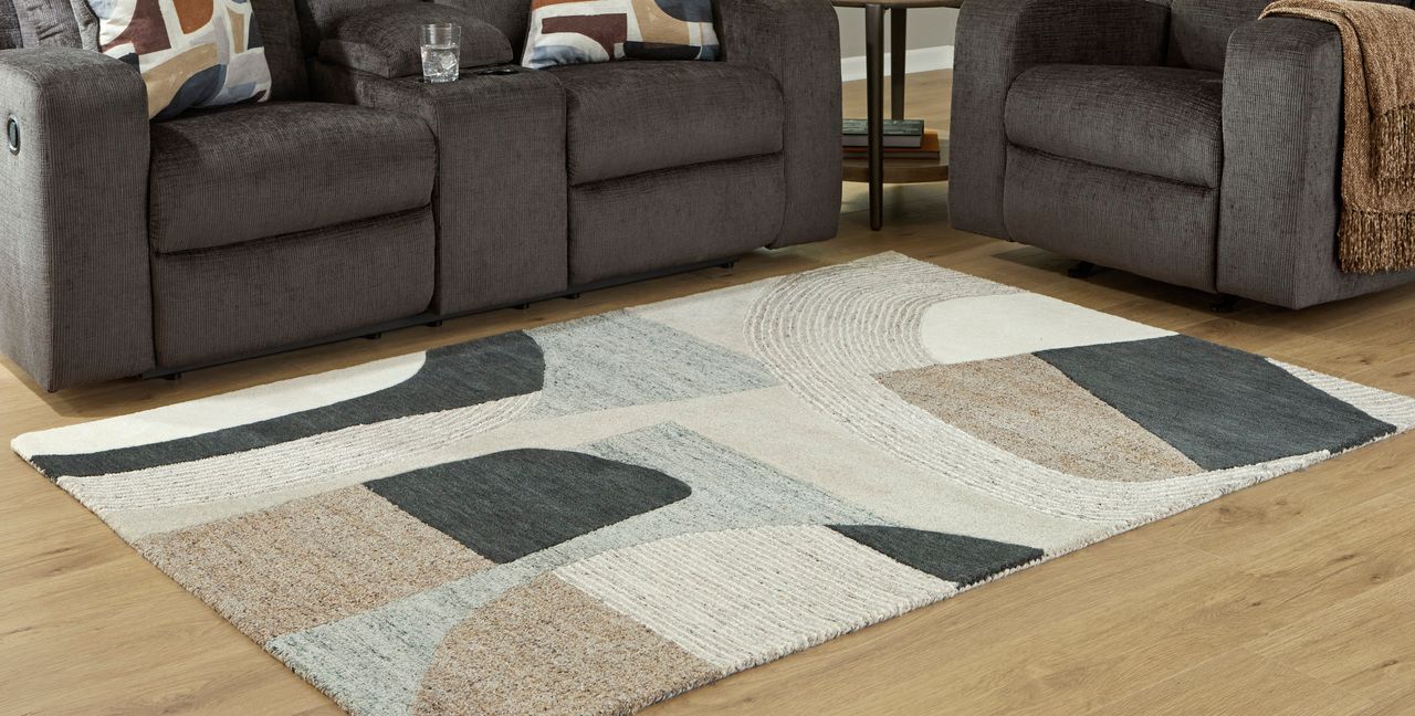 Edrickhill 5' x 7' Rug In Grayish Teal/Taupe/Cream R407122