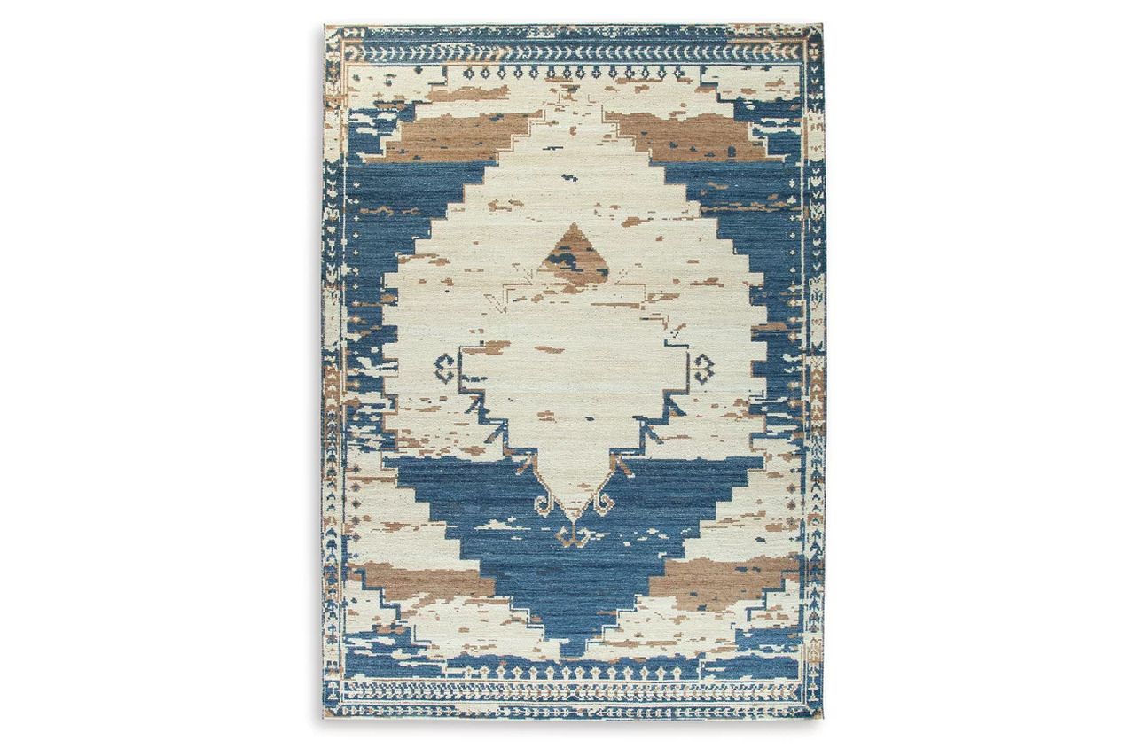 Varnler 10' x 14' Rug In Blue/Brown/Tan R407130