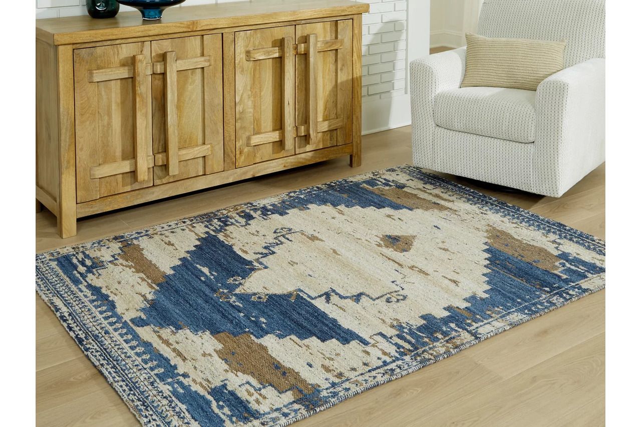 Varnler 8' x 10' Rug In Blue/Brown/Tan R407131