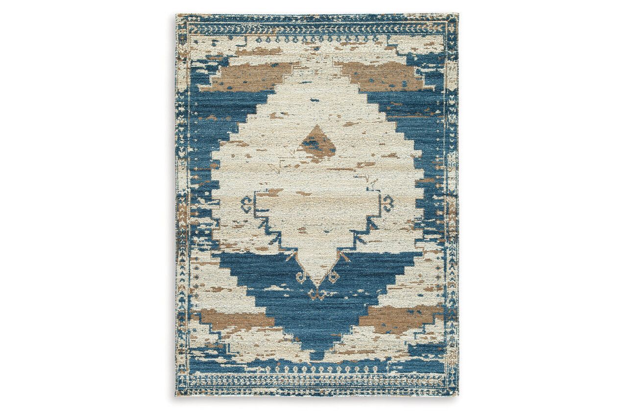 Varnler 5' x 7' Rug In Blue/Brown/Tan R407132