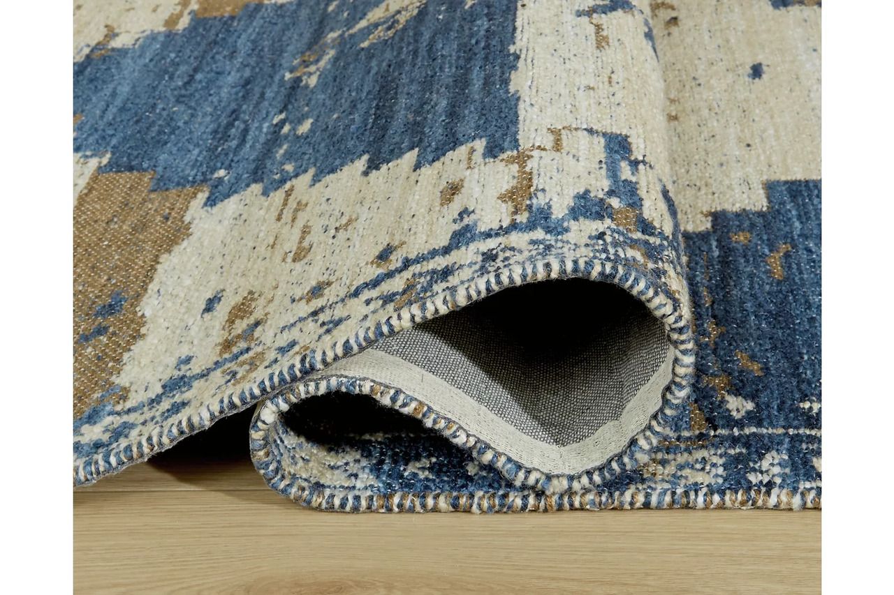 Varnler 5' x 7' Rug In Blue/Brown/Tan R407132