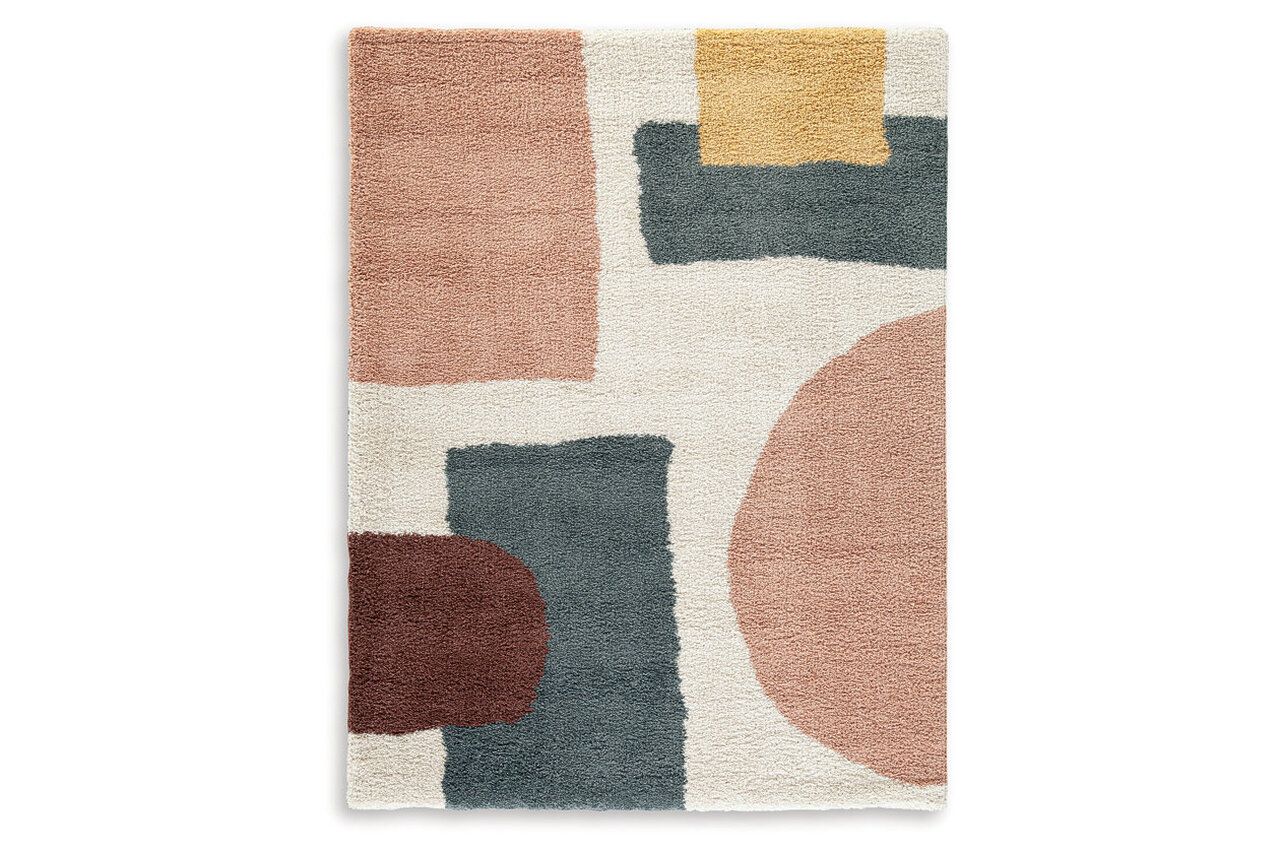 Flynnwick 5' x 7' Rug In Cream/Pink/Gray R407182