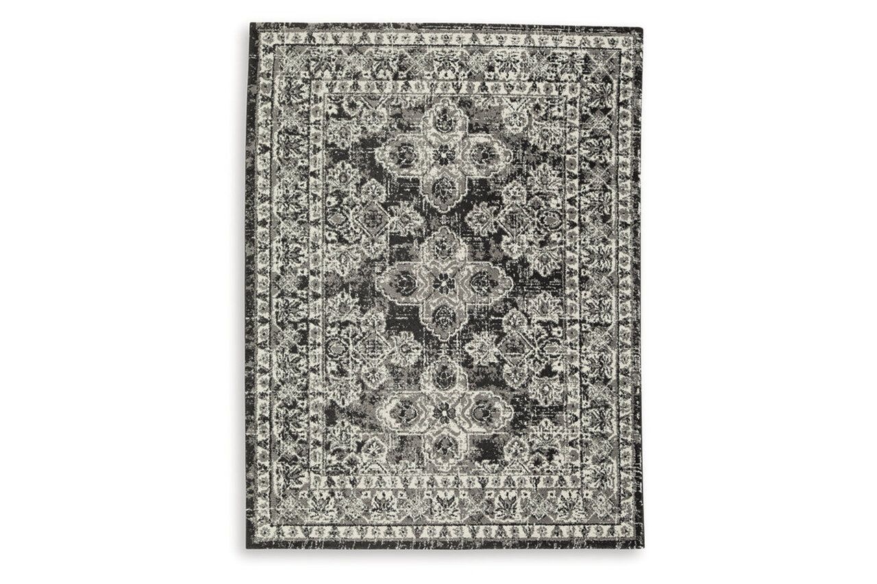 Glennisman Large Rug In Black/Gray/Ivory R407271