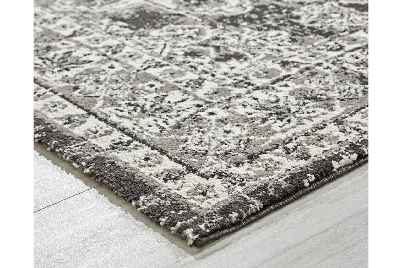 Glennisman Large Rug In Black/Gray/Ivory R407271