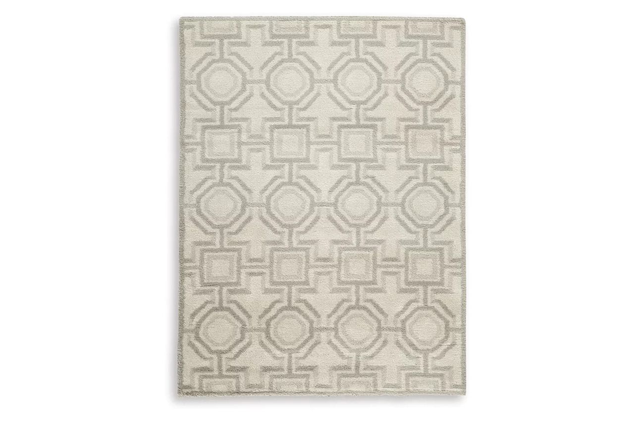 Maconville Medium Rug In Gray and Ivory R407322