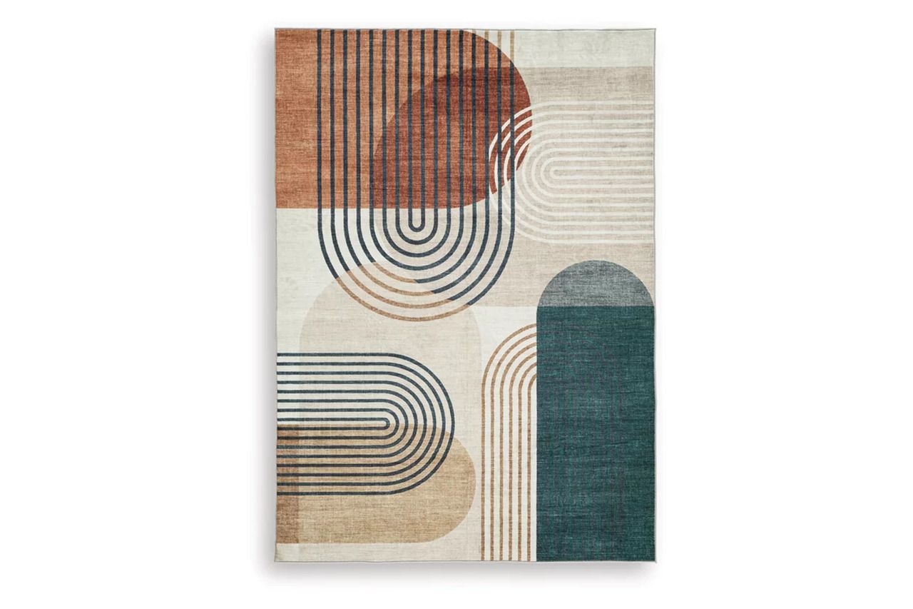 Farrendale Washable Large Rug In Multi R407381