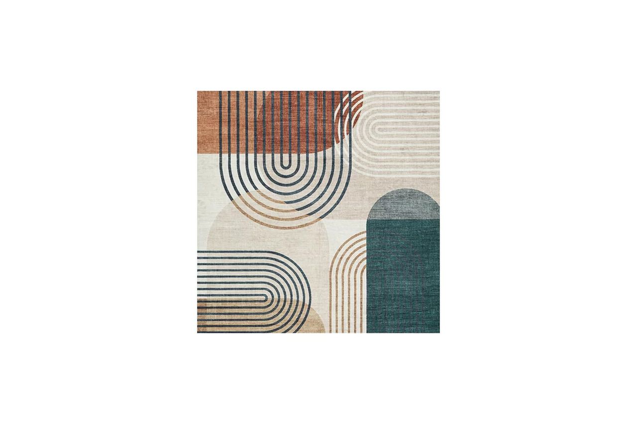 Farrendale Washable Medium Rug In Multi R407382