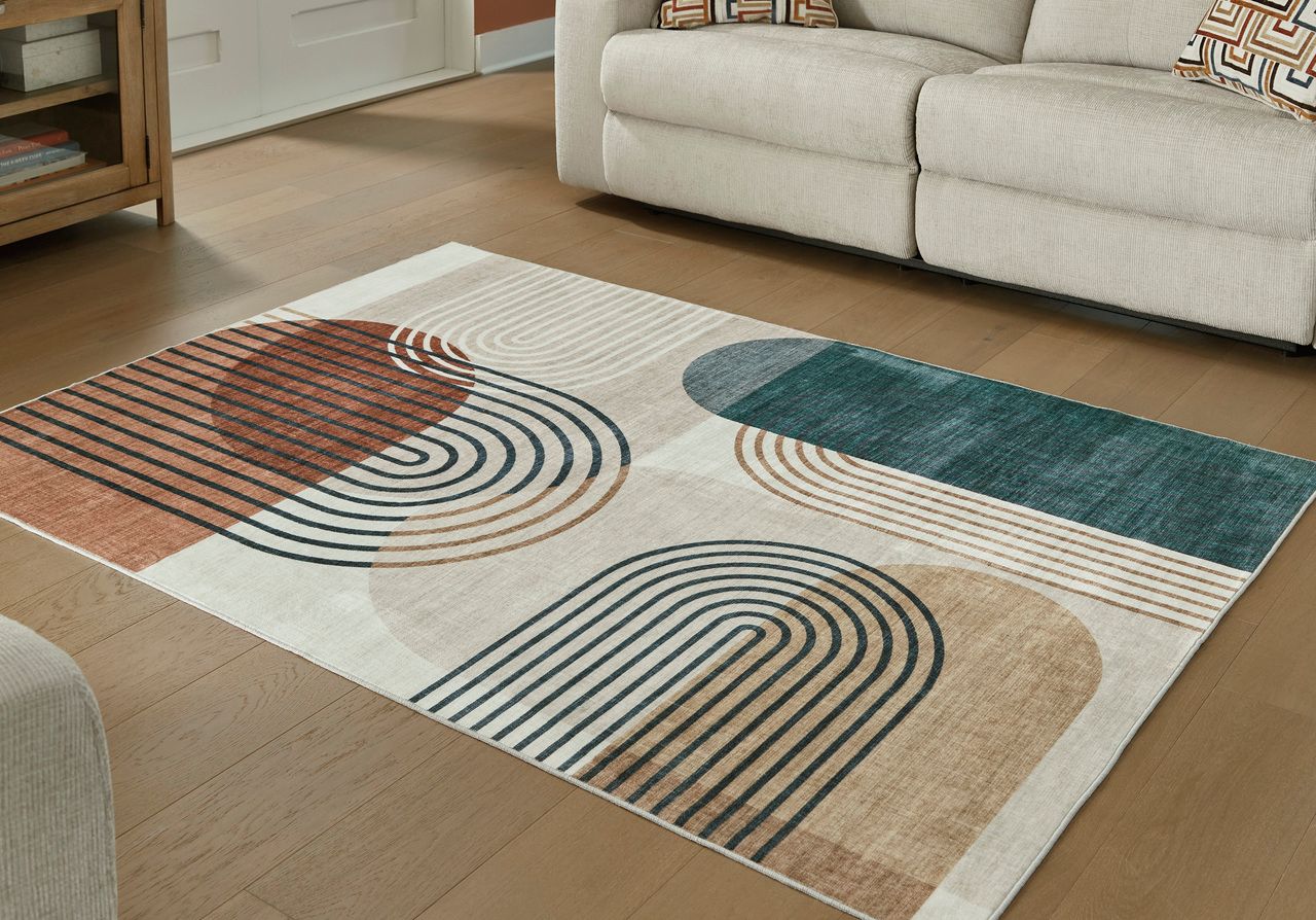 Farrendale Washable Medium Rug In Multi R407382