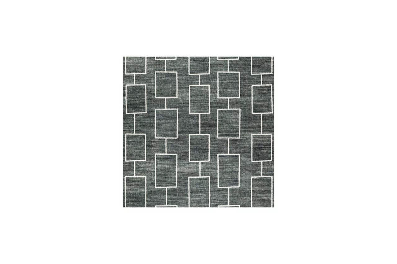 Elderland Washable Medium Rug In Black and Gray R407402