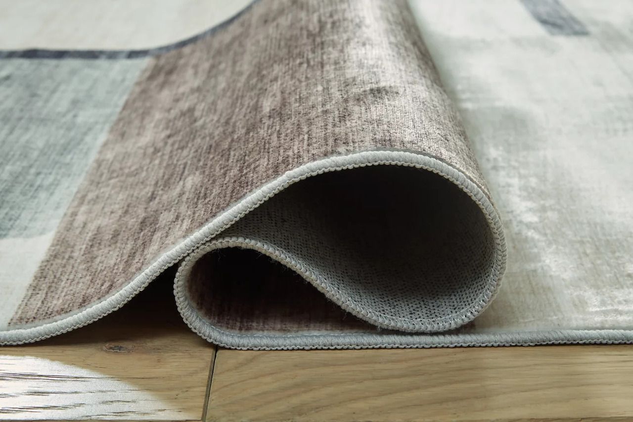 Larkport Washable Large Rug In Cream and Brown and Gray R407411