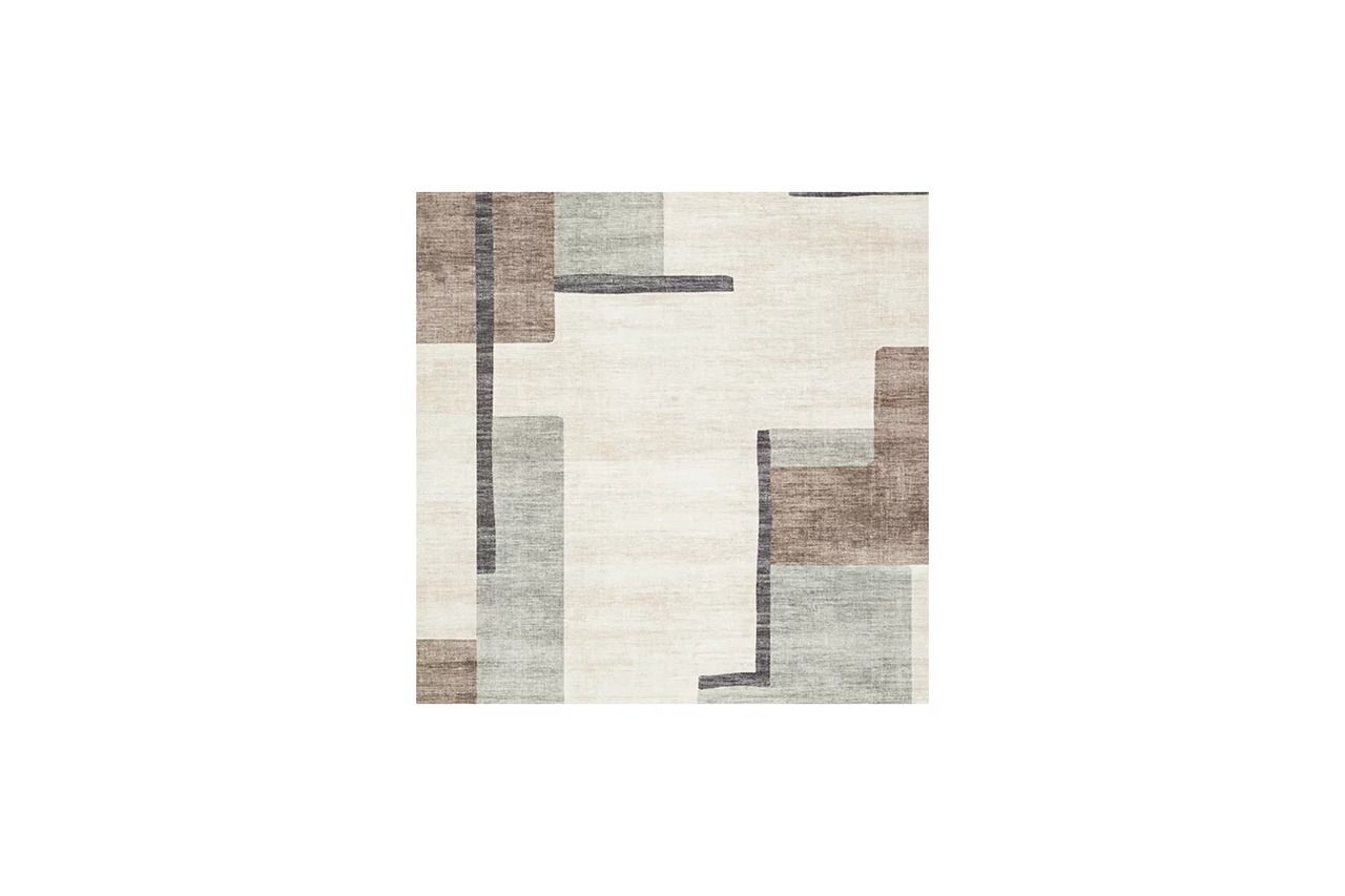Larkport Washable Medium Rug In Cream and Brown and Gray R407412