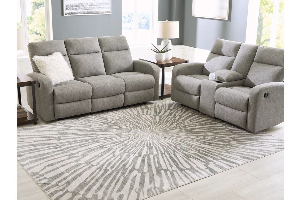 Verland Washable Large Rug In Gray and White R407431