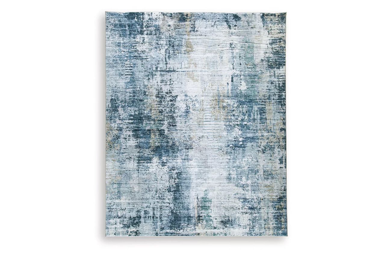 Arlenmont 7'6" x 9'6" Area Rug In Blue/White/Brown R407481