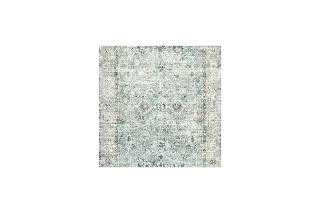 Ladstoney 5' x 7' Area Rug In Teal/Beige/Ochre R407502