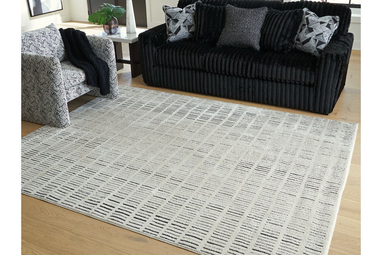 Turinwith 7'10" x 9'10" Area Rug In Ivory and Black R407551