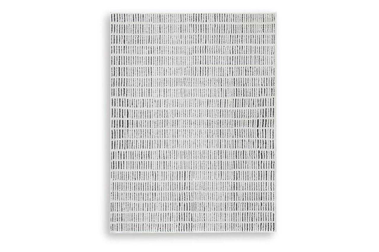 Turinwith 5'3" x 7' Area Rug In Ivory and Black R407552