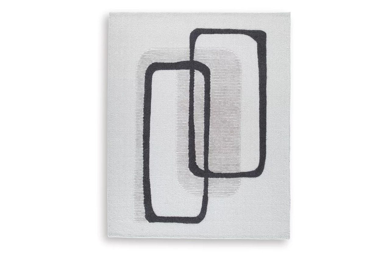 Davismour 7'8" x 10' Area Rug In Ivory/Taupe/Charcoal R407561