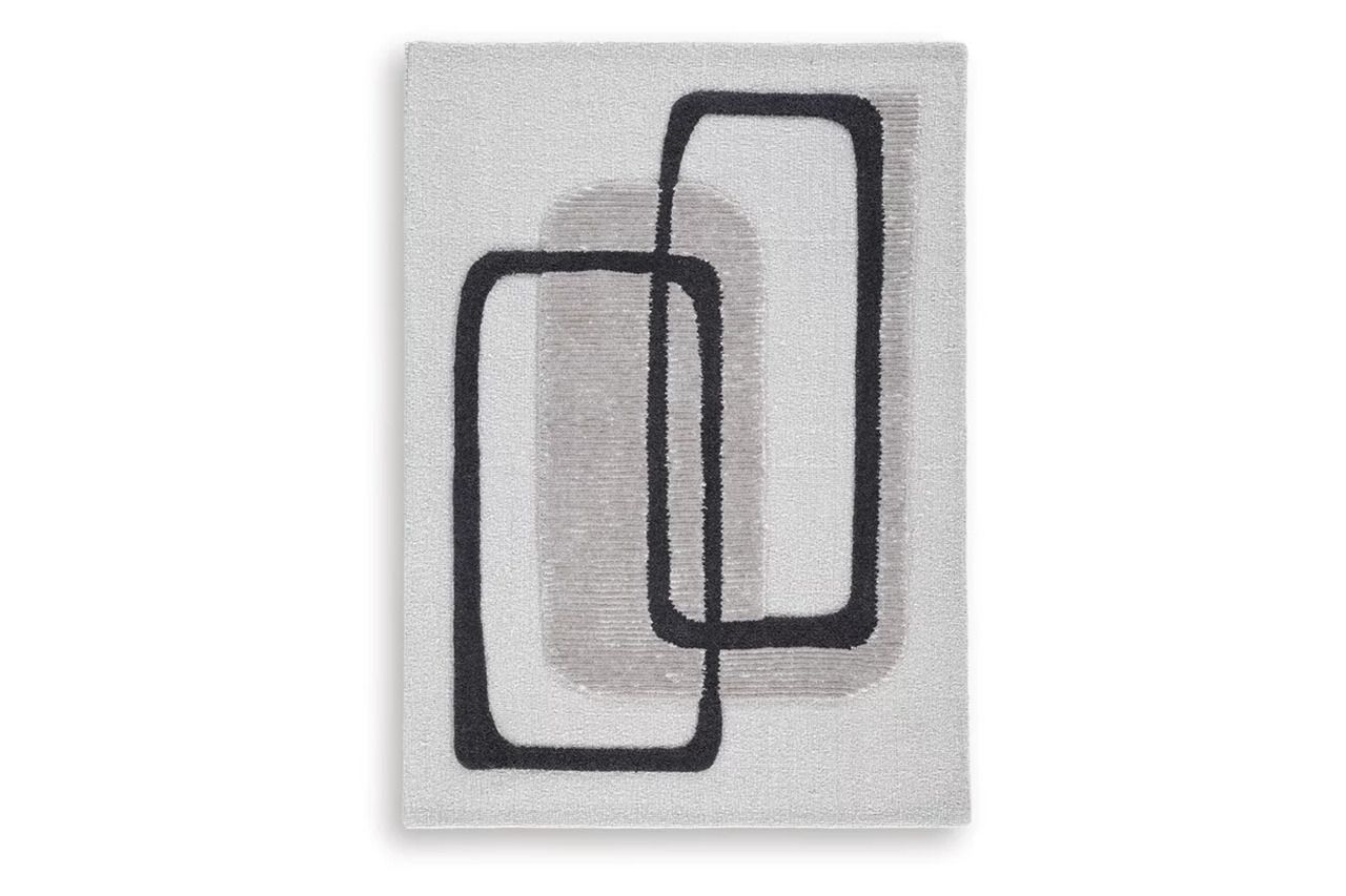Davismour 5' x 7' Area Rug In Ivory/Taupe/Charcoal R407562