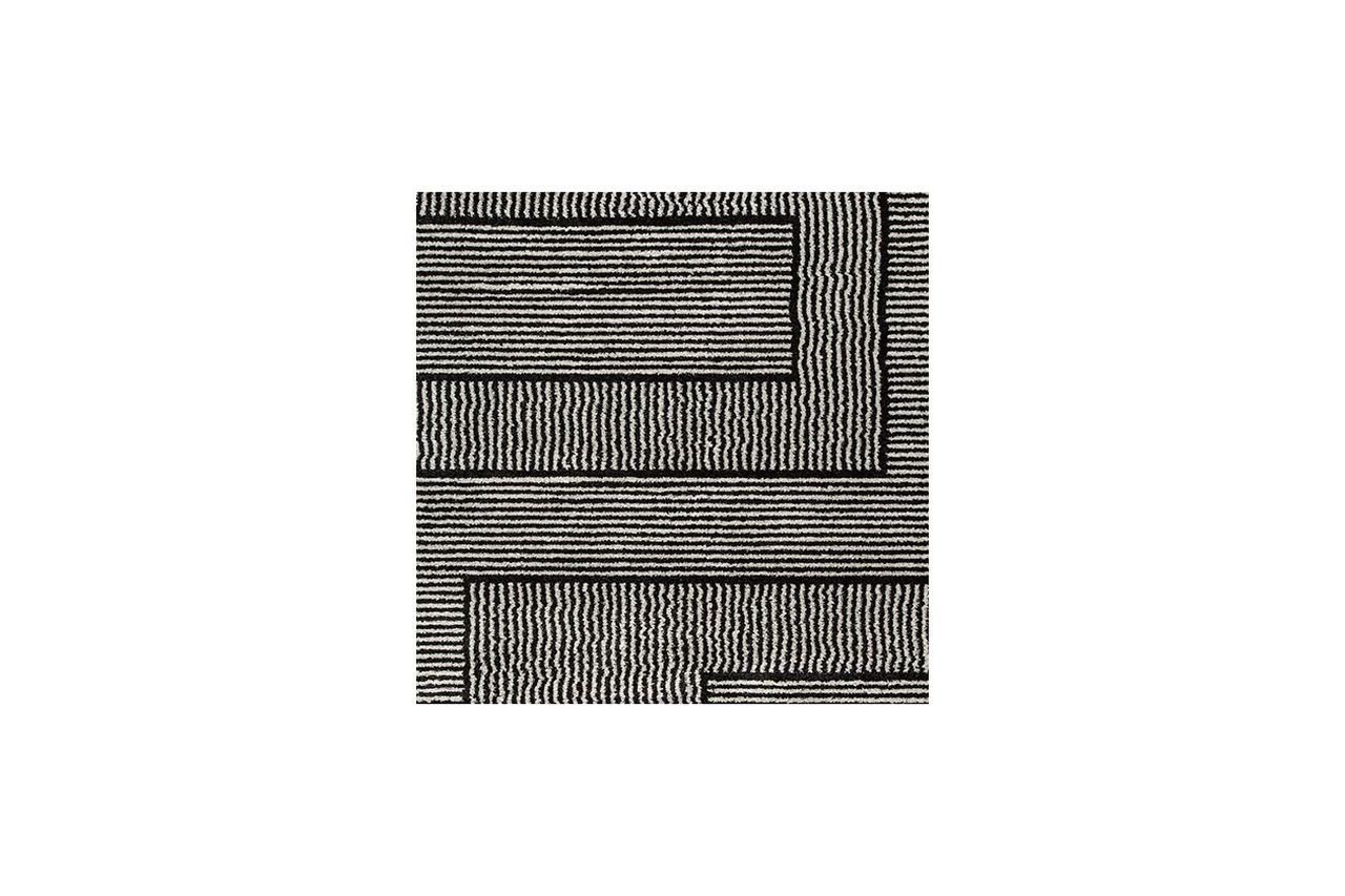 Kurtmen 7'10" x 9'10" Area Rug In Black and Ivory R407591