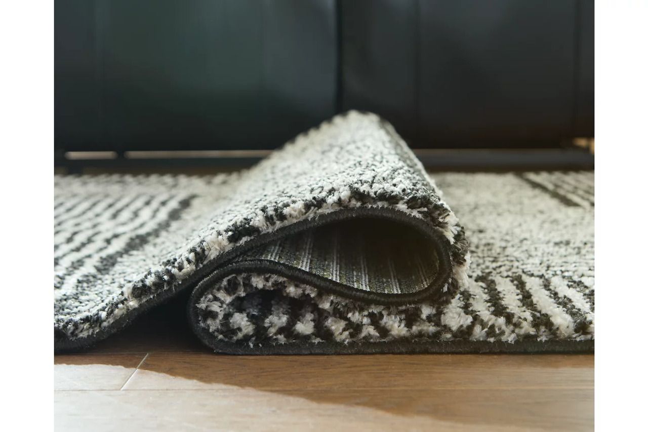 Kurtmen 5' x 7' Area Rug In Black and Ivory R407592