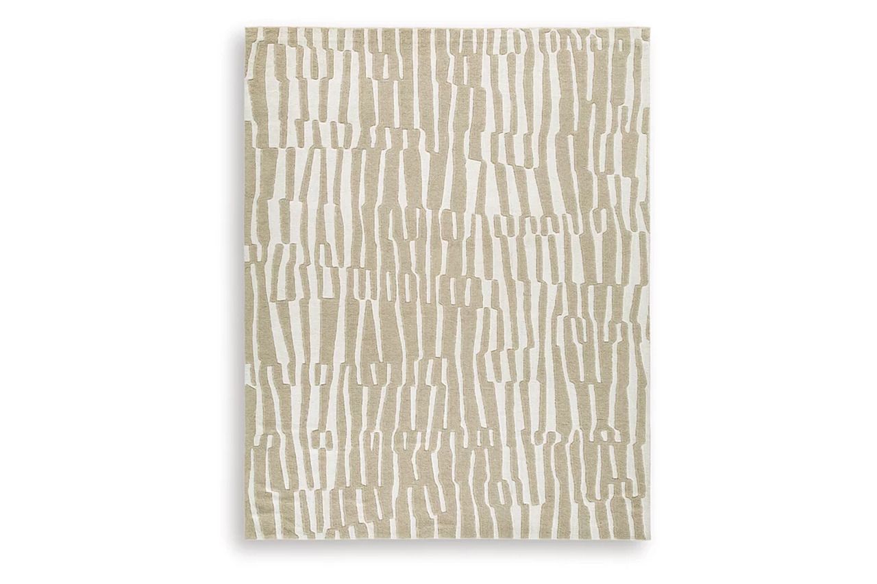 Corrbell 7'8" x 10' Area Rug In Beige and White R407631