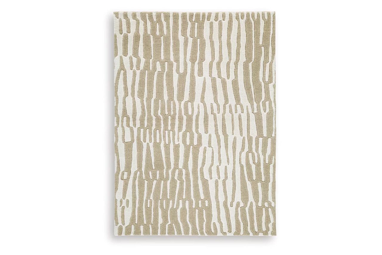 Corrbell 5' x 7' Area Rug In Beige and White R407632