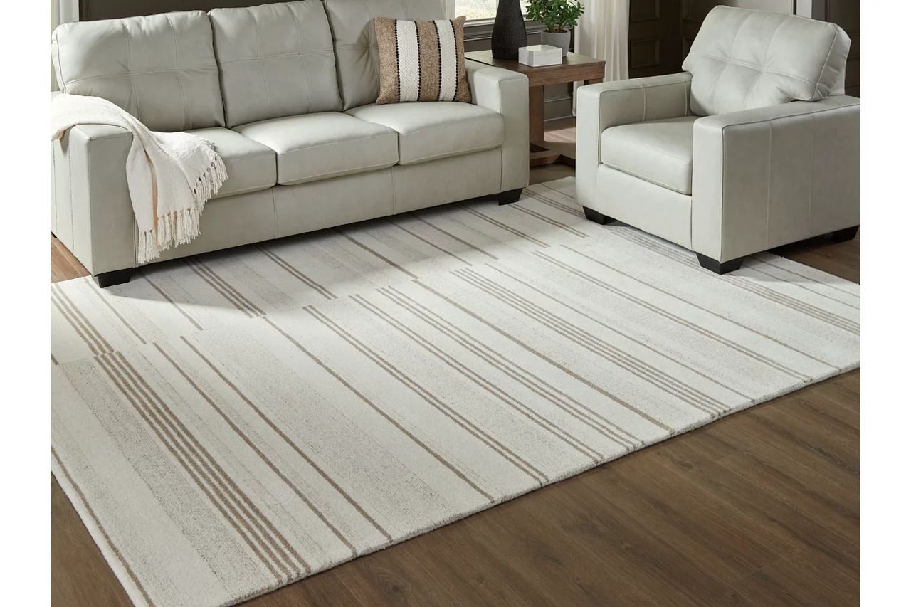 Gadence 7'8" x 10' Area Rug In Ivory and Tan R407641