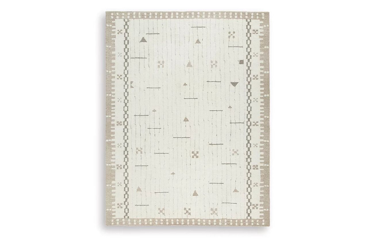 Dot 7'8" x 10' Area Rug In Cream/Brown/Taupe R407651