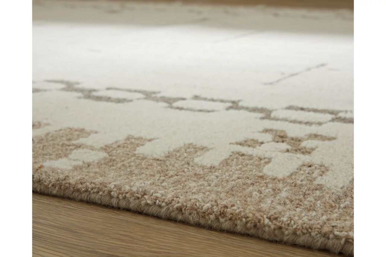 Dot 7'8" x 10' Area Rug In Cream/Brown/Taupe R407651