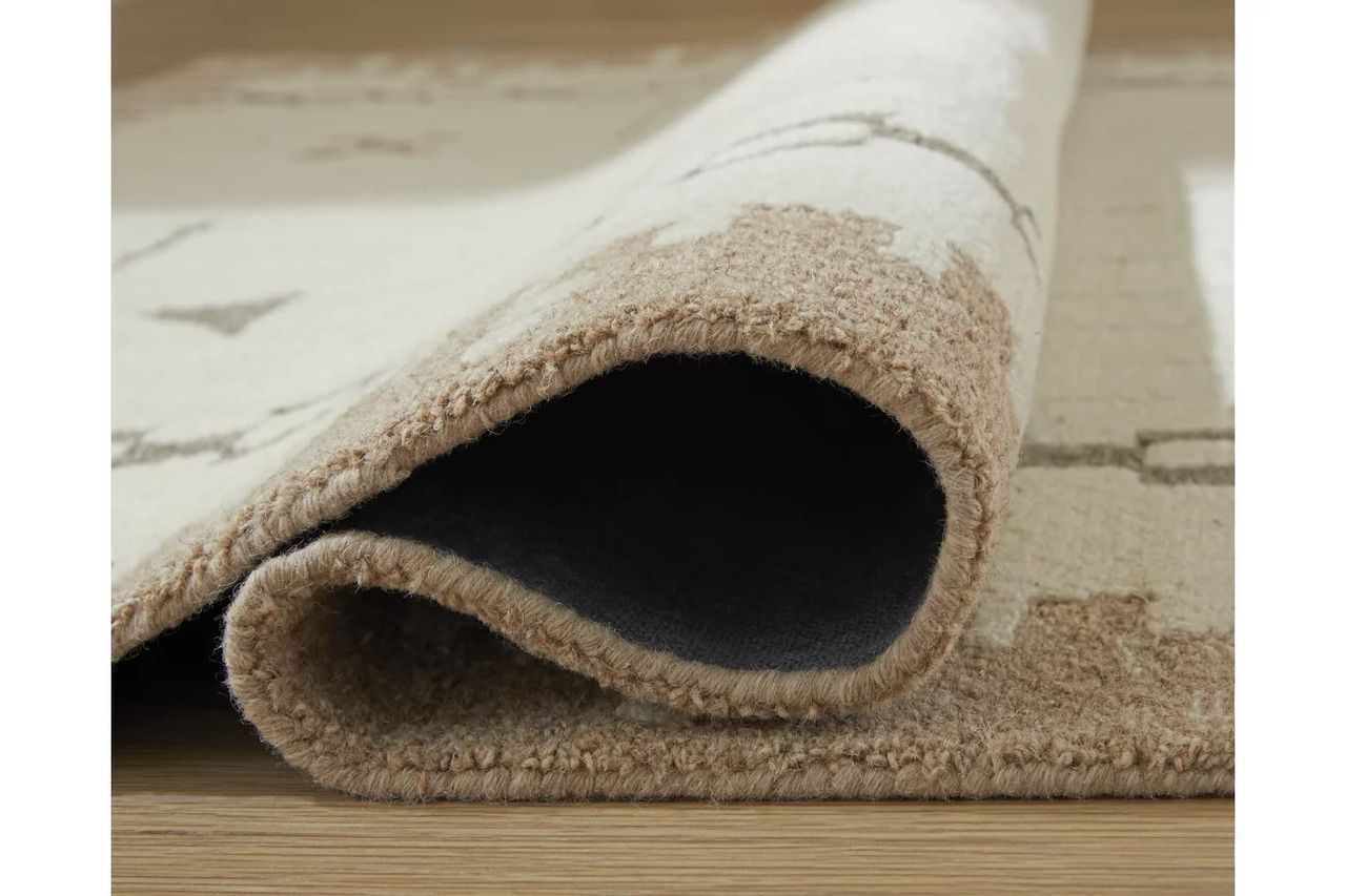 Dot 7'8" x 10' Area Rug In Cream/Brown/Taupe R407651
