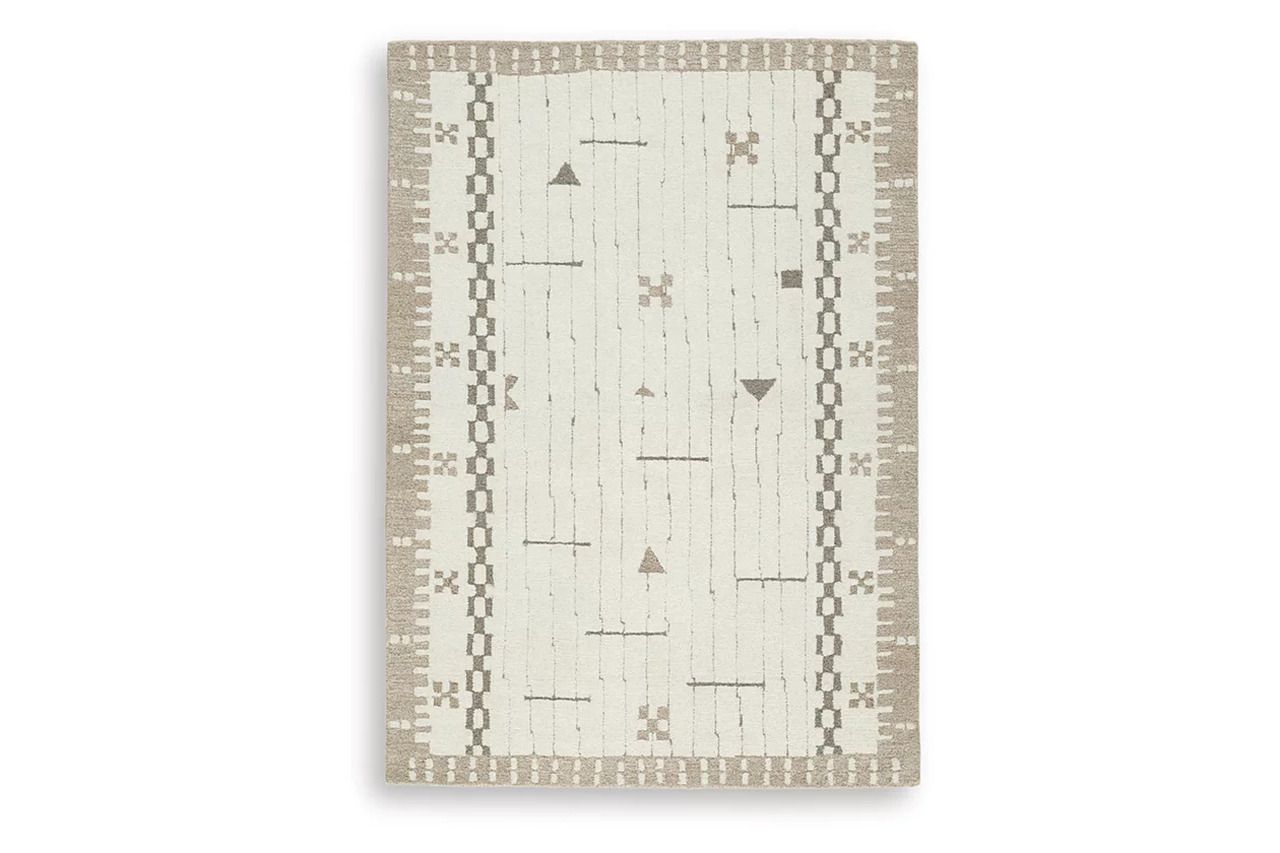 Dot 5' x 7' Area Rug In Cream/Brown/Taupe R407652