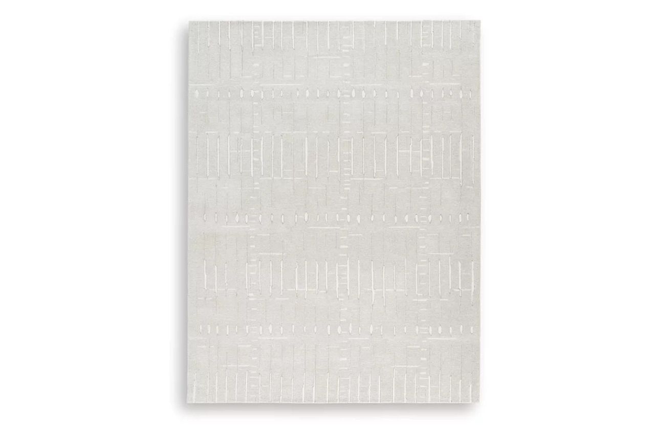 Wolbert 7'8" x 10' Area Rug In Ivory and Tan R407661