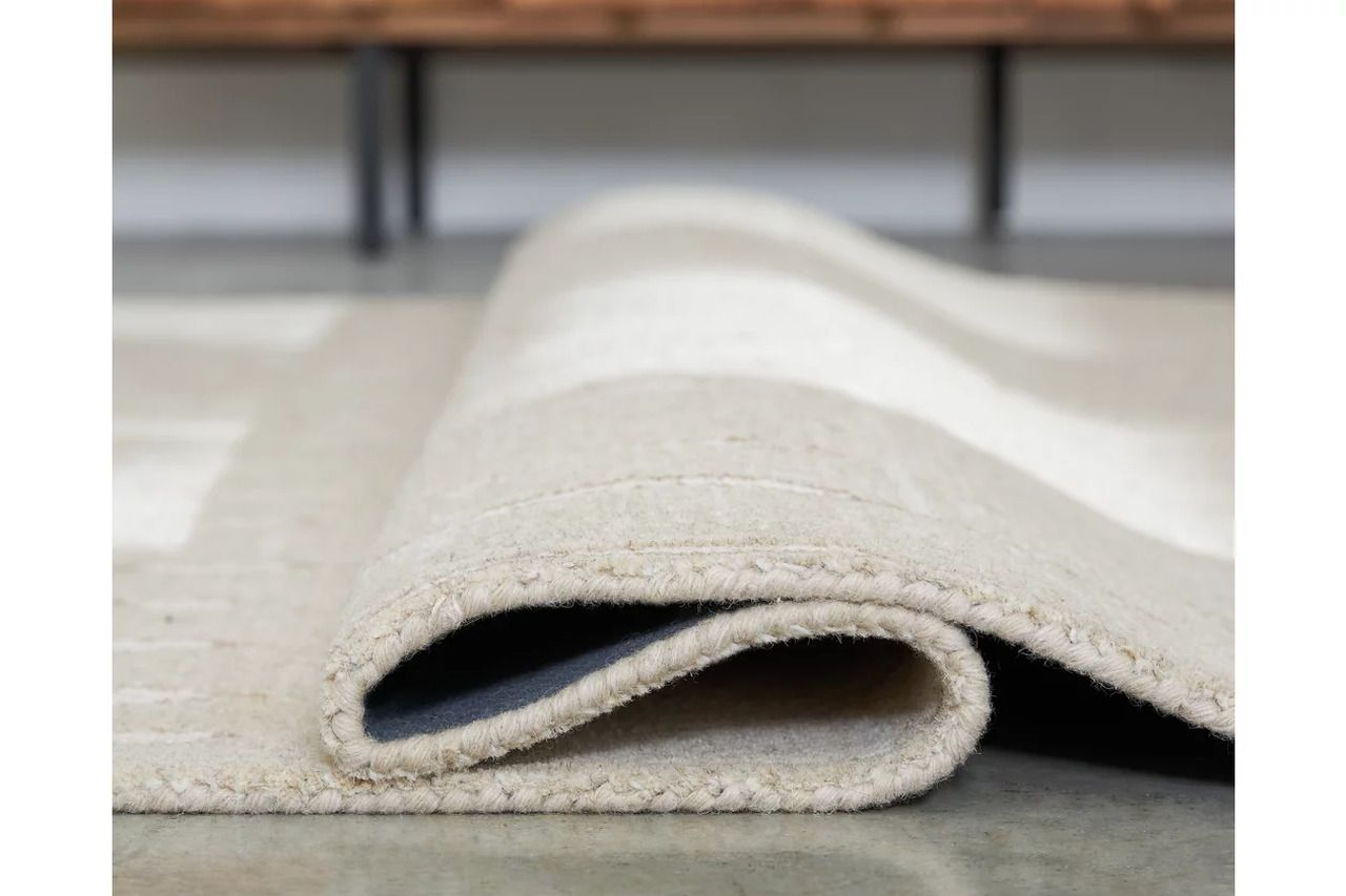Wolbert 7'8" x 10' Area Rug In Ivory and Tan R407661