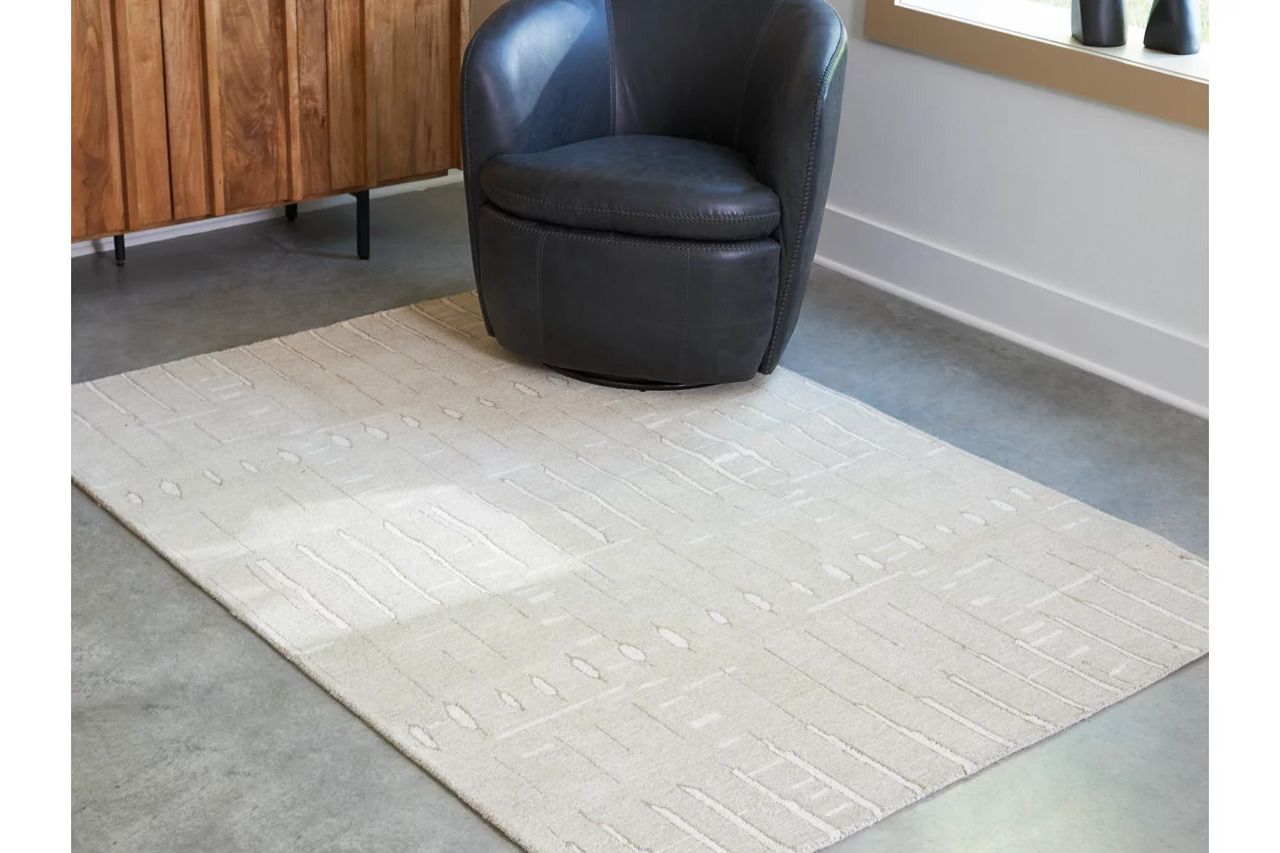 Wolbert 5' x 7' Area Rug In Ivory and Tan R407662