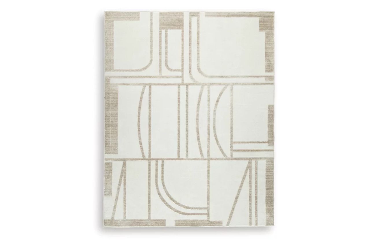 Farongrove 7'10" x 10' Area Rug In Ivory and Beige R407671