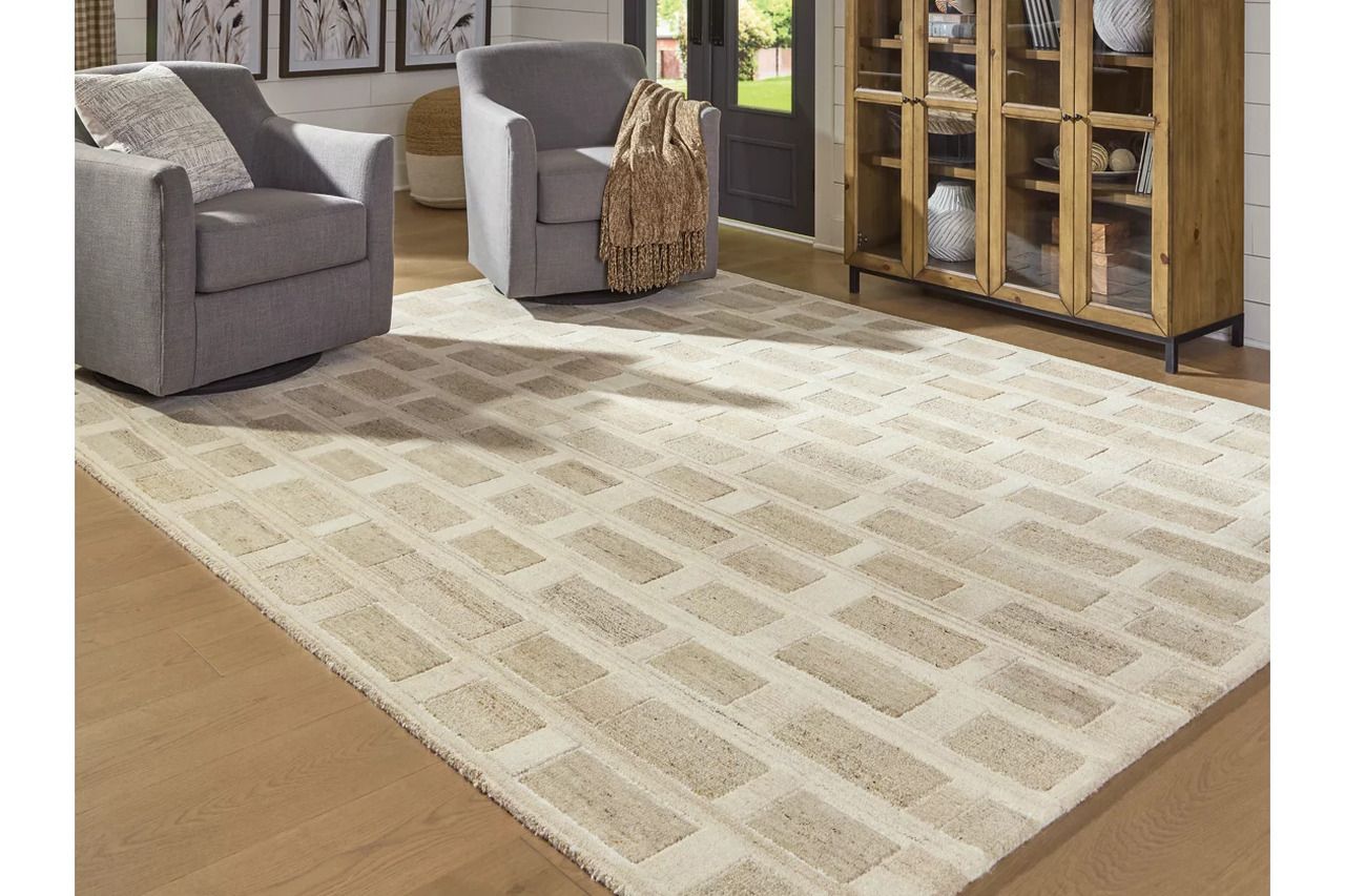 Lisgrove 7'8" x 10' Area Rug In Tan/Brown/White R407711