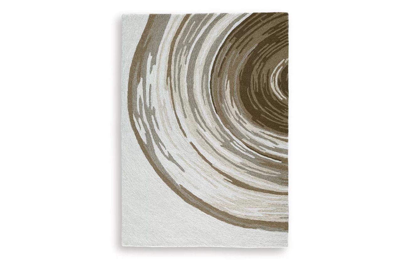 Rizwana 5' x 7' Area Rug In Ivory/Brown/Gray R407762