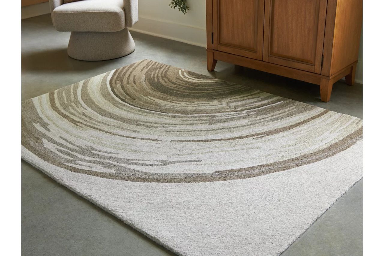 Rizwana 5' x 7' Area Rug In Ivory/Brown/Gray R407762
