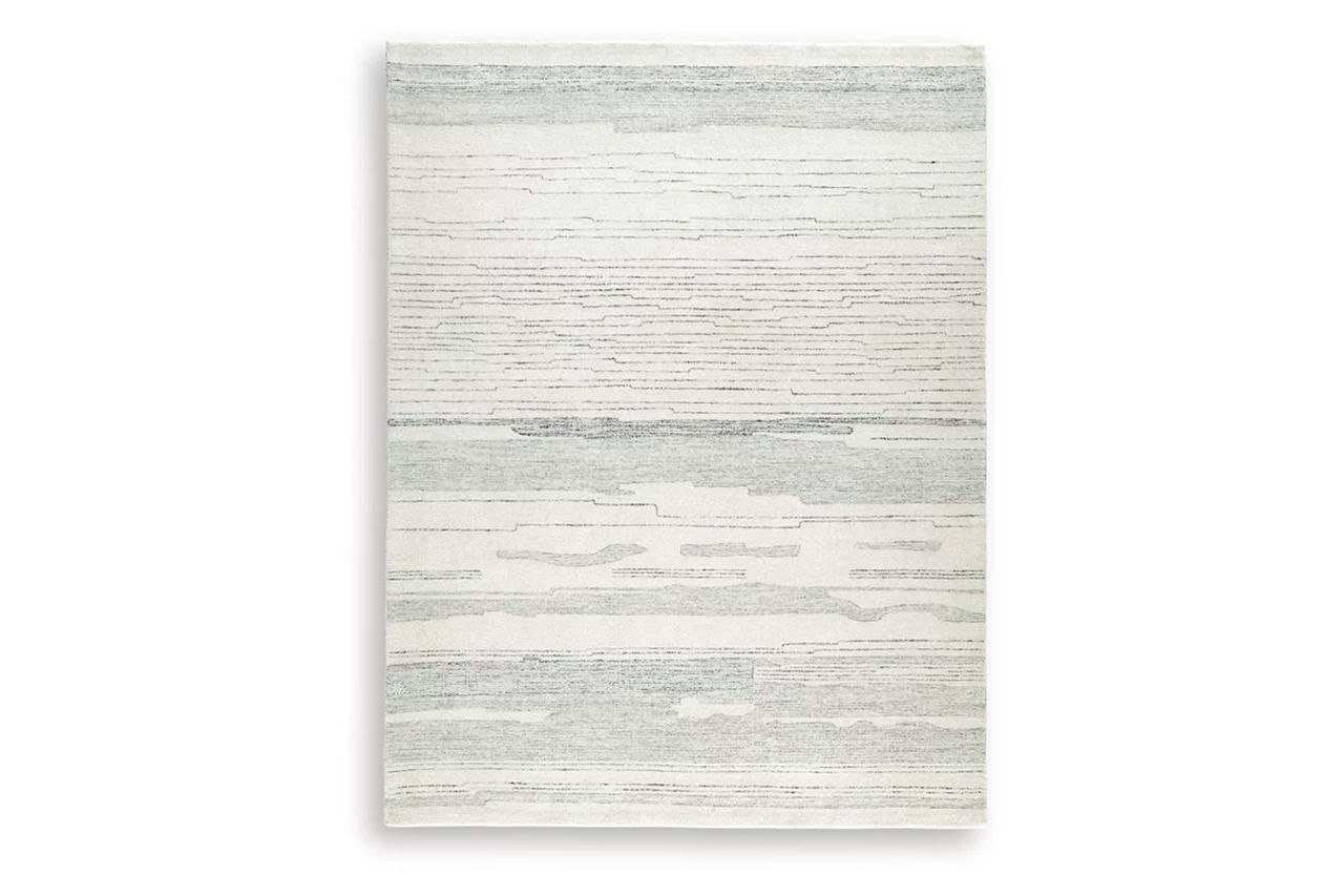 Genemost 7'8" x 10' Area Rug In Ivory and Blue R407841