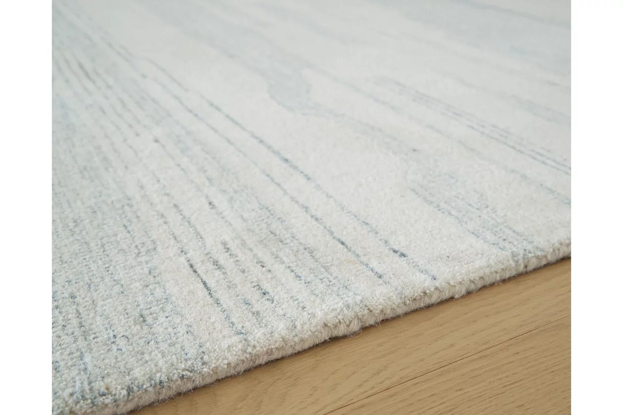 Genemost 7'8" x 10' Area Rug In Ivory and Blue R407841