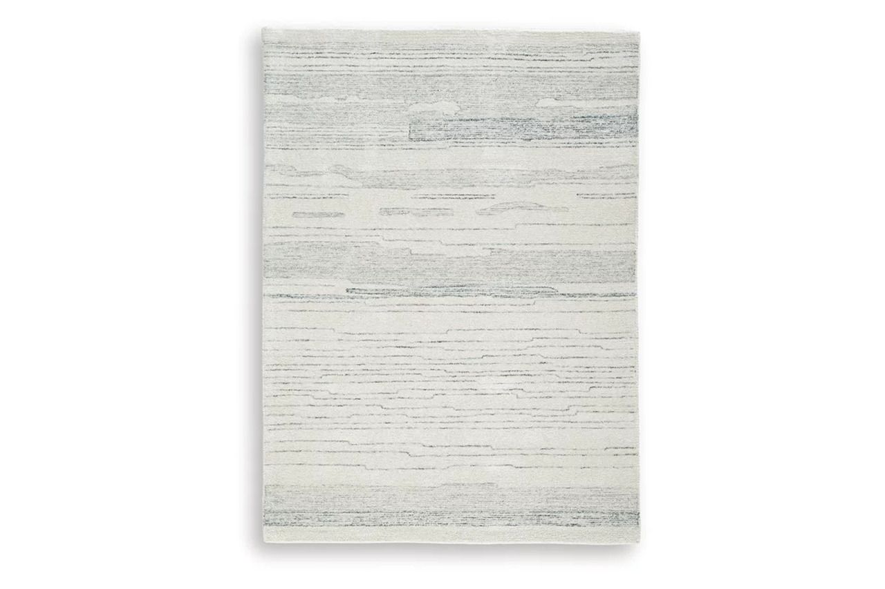 Genemost 5' x 7' Area Rug In Ivory and Blue R407842