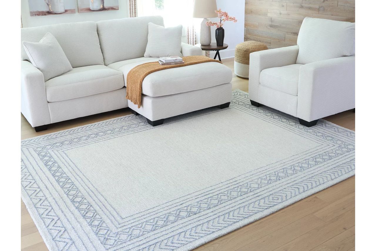 Azelhurst 7'8" x 10' Area Rug In Blue/Gray/Ivory R407851