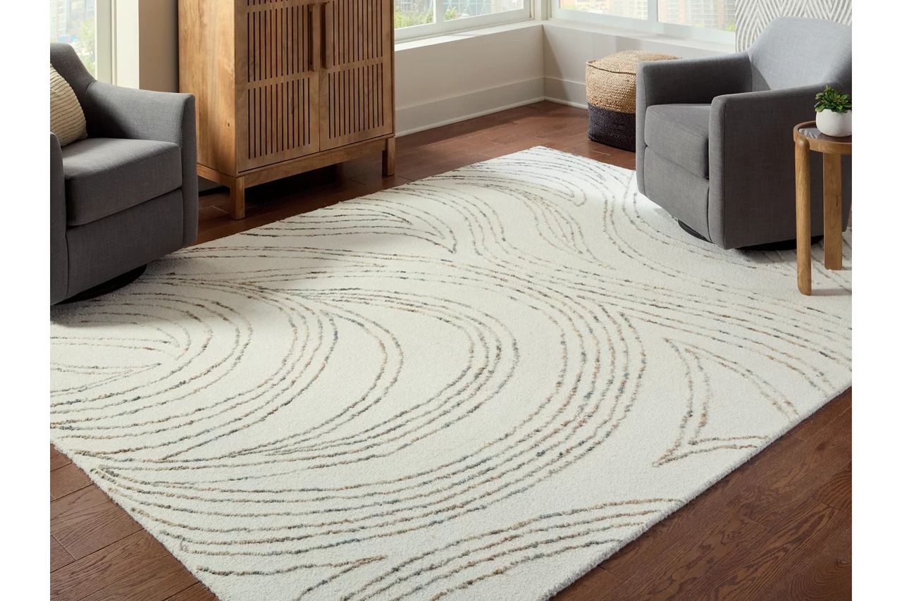 Deenbury 7'8" x 10' Area Rug In Ivory/Green/Brown R407861
