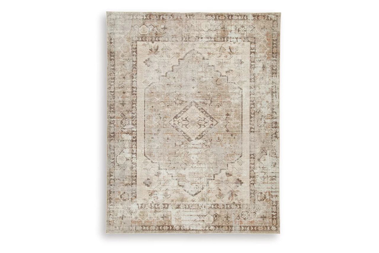 Livdon Washable Large Rug In Brown and Beige R407911