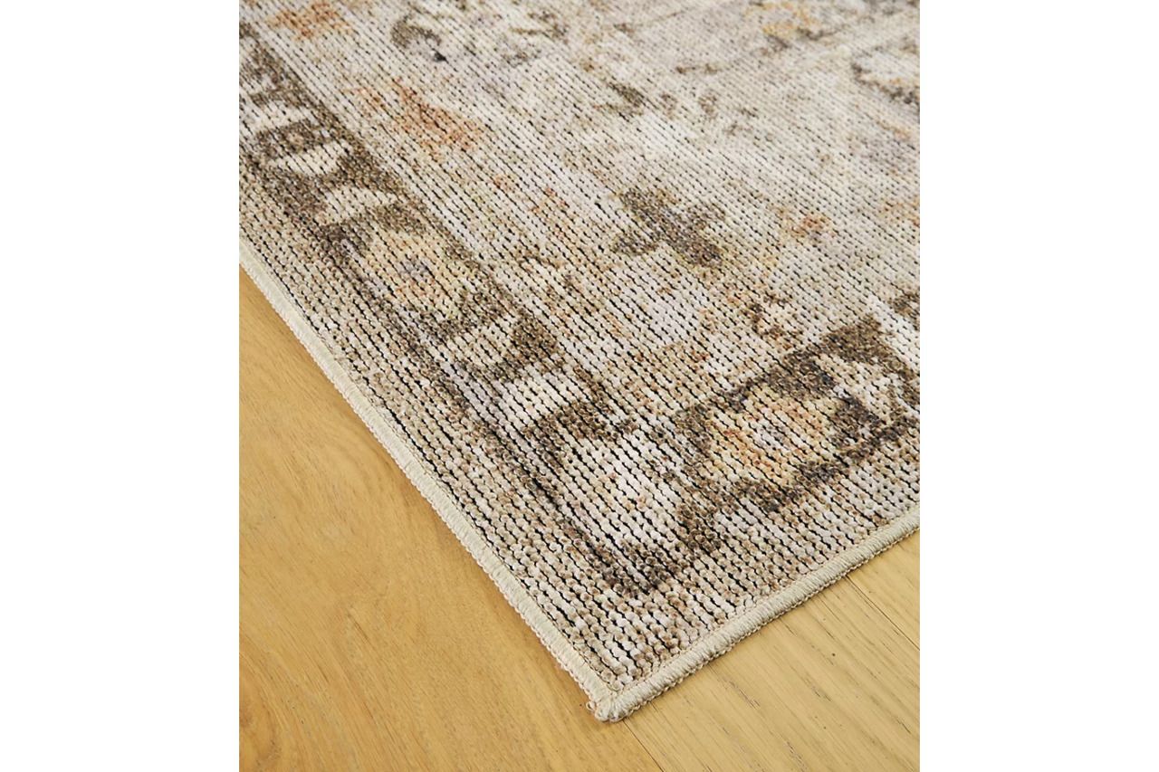 Livdon Washable Medium Rug In Brown and Beige R407912