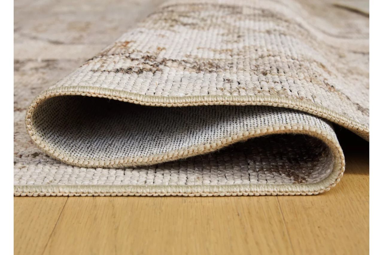 Livdon Washable Medium Rug In Brown and Beige R407912